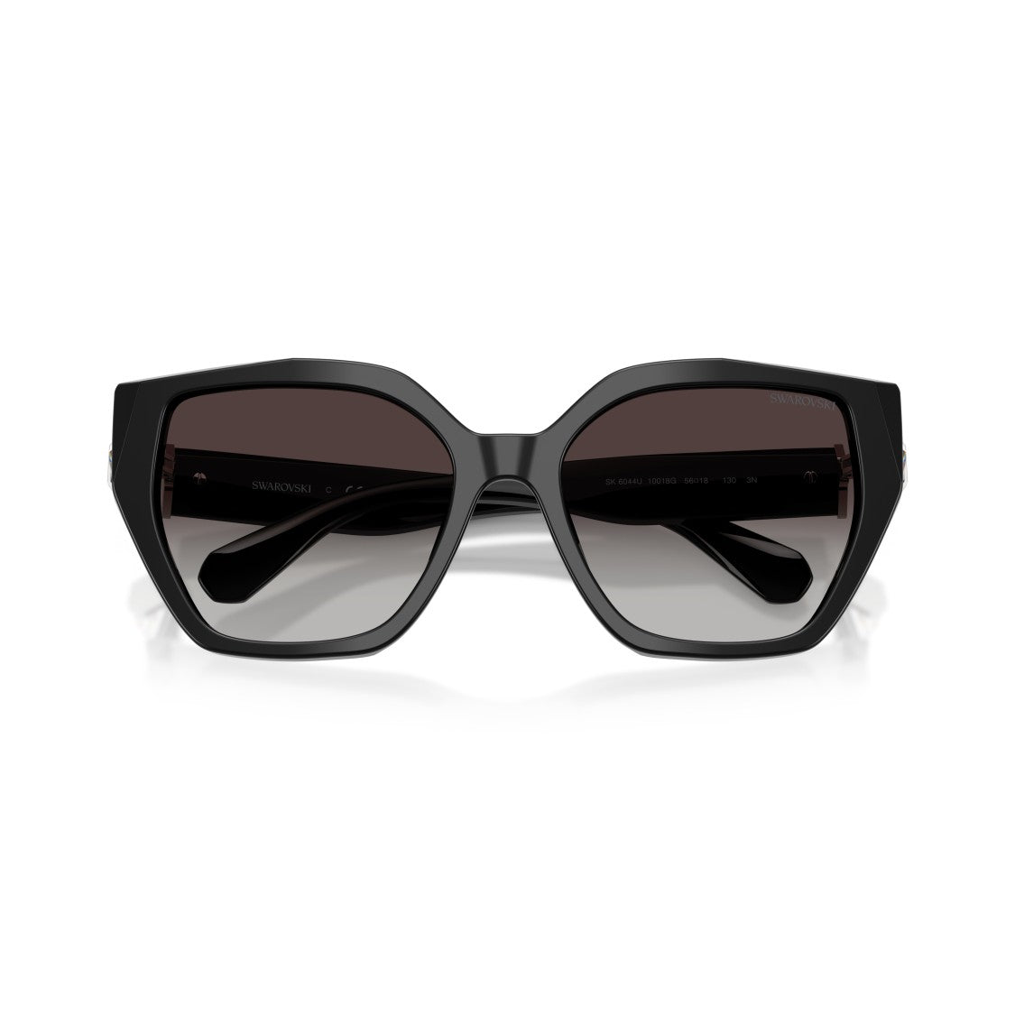 Swarovski 0Sk6044u Oversized Square Frame Sunglasses With Crystal Embellishment