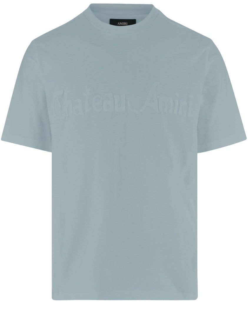 Amiri Light Blue Cotton T-Shirt