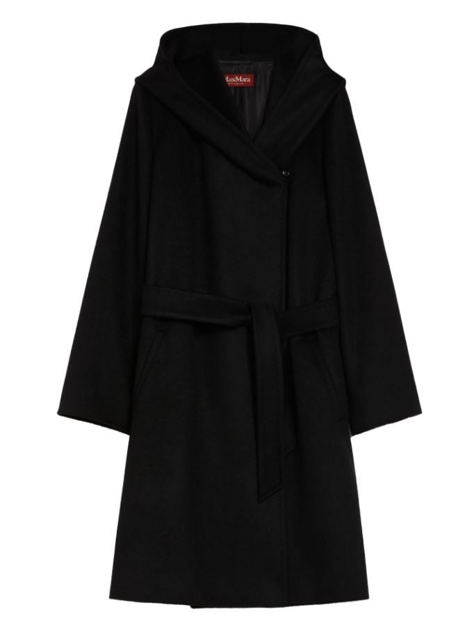 Max Mara Black Virgin Wool Short Coat