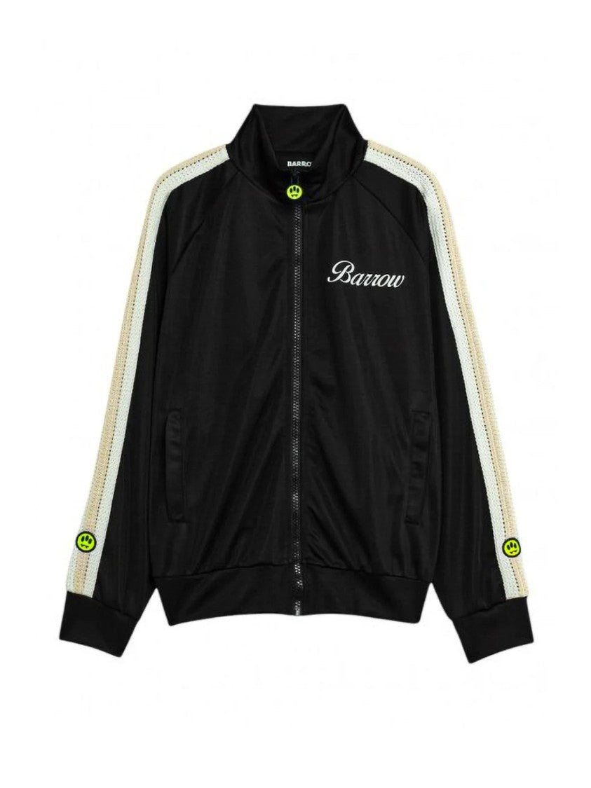 Barrow Black Polyester Men Zip Hoodie