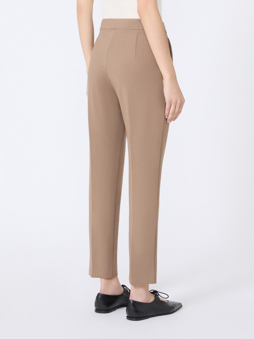 Max Mara Brown Pegno Tailored Cropped Slim Pants