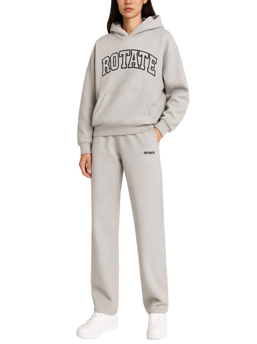 Rotate Birger Christensen Organic Cotton Bold Arched Logo Sweatshirt