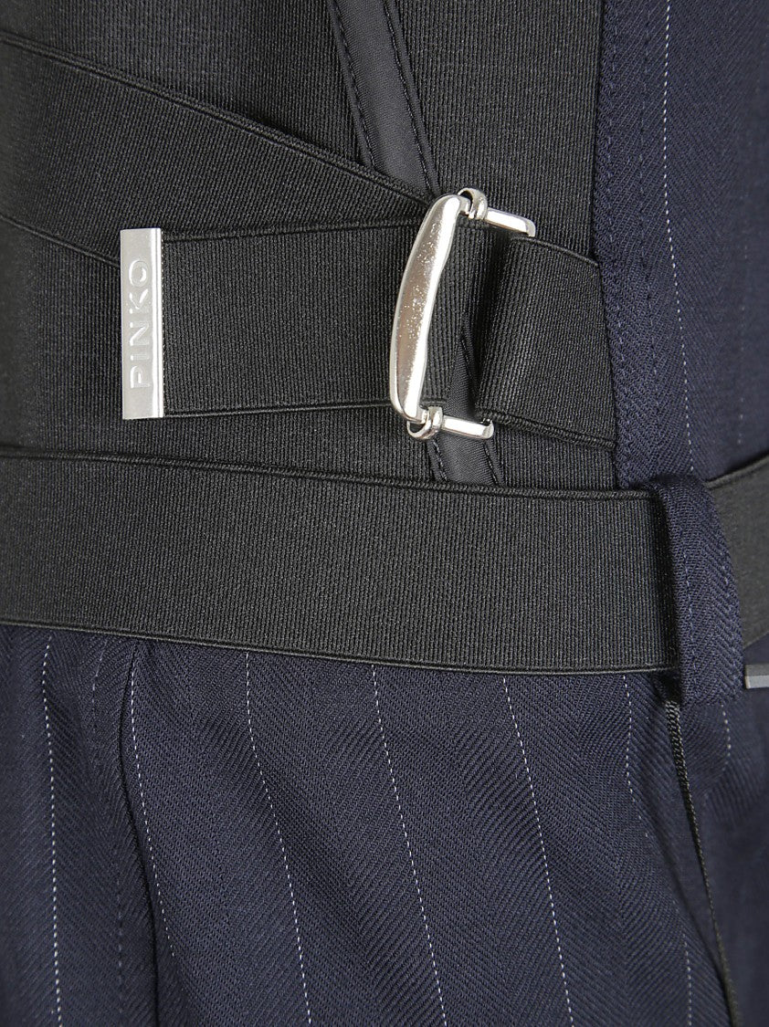 Pinko Tailored Trousers With High Waist And Adjustable Belt