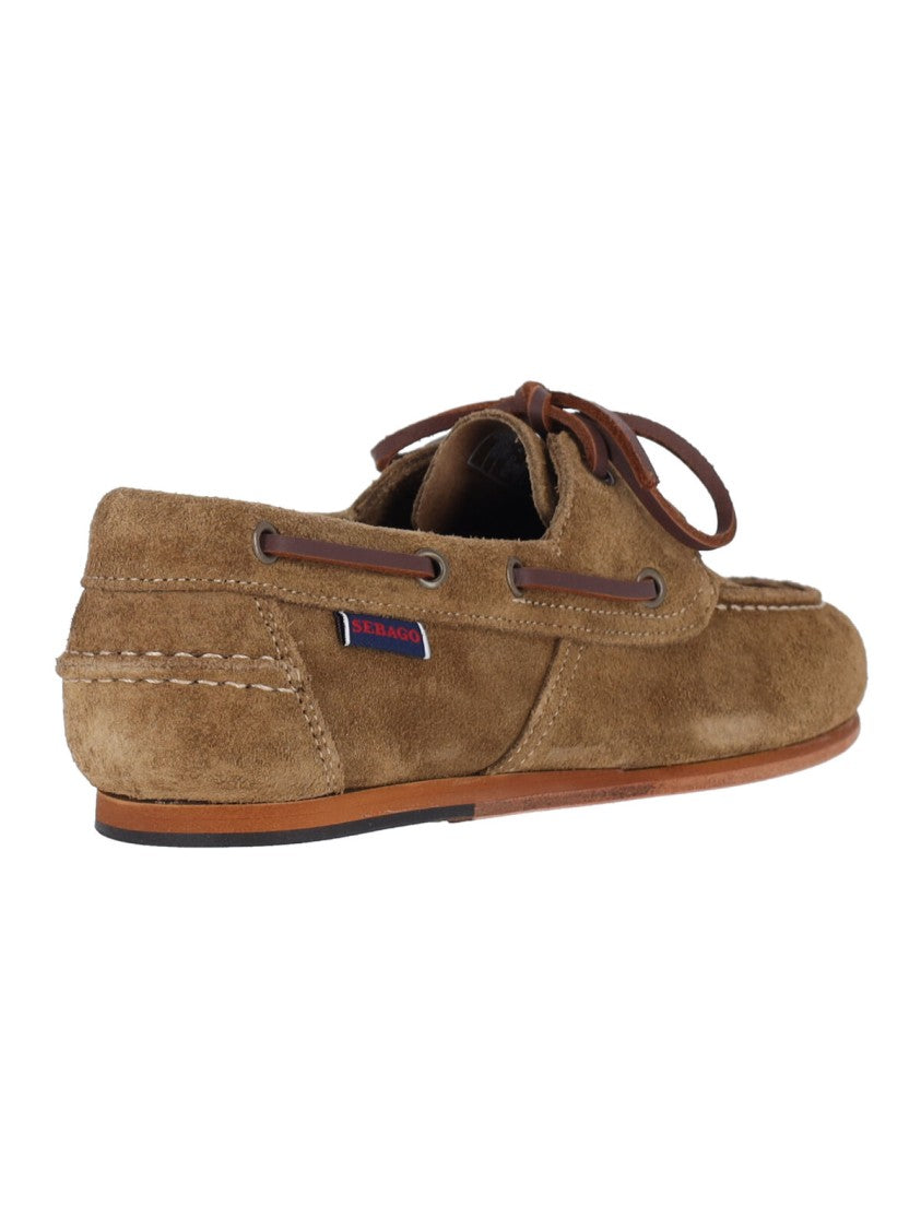 Sebago Brown Owen Suede Lace-Up Flat Shoes