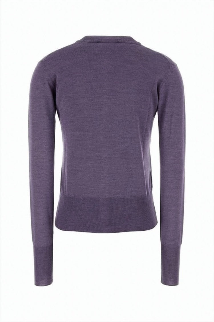 Vivienne Westwood Cropped Purple Cardigan With Button-Down Front