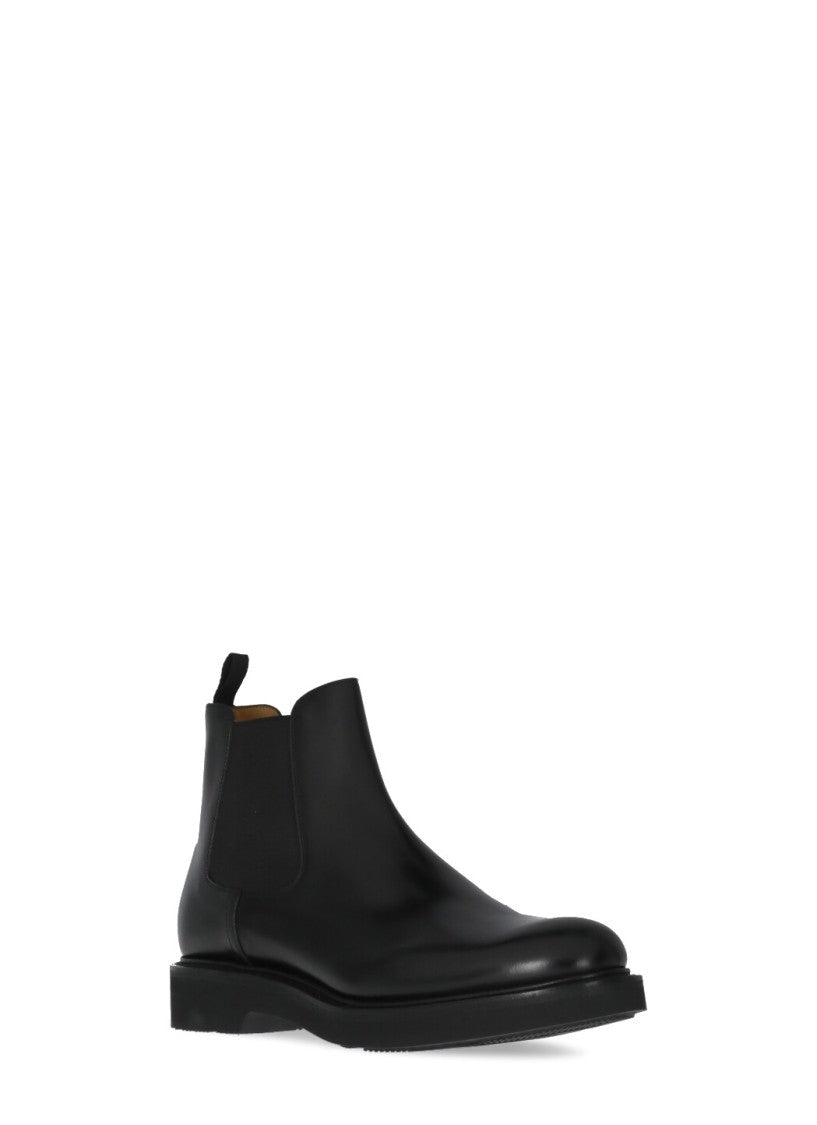 Church's Black Smooth Leather Ankle Boots