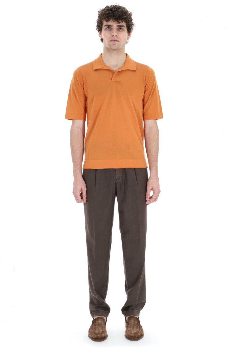 Ballantyne Fine Cotton Open Collar Polo