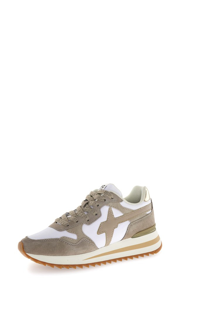 W6yz Beige Sneakers With Technical Fabric