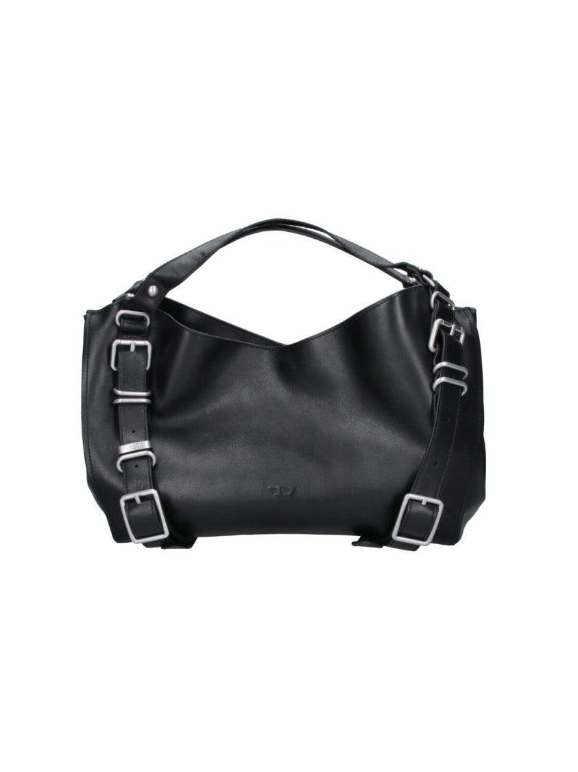 Diesel Medium Handbag With Magnetic Closure And Silver Accents