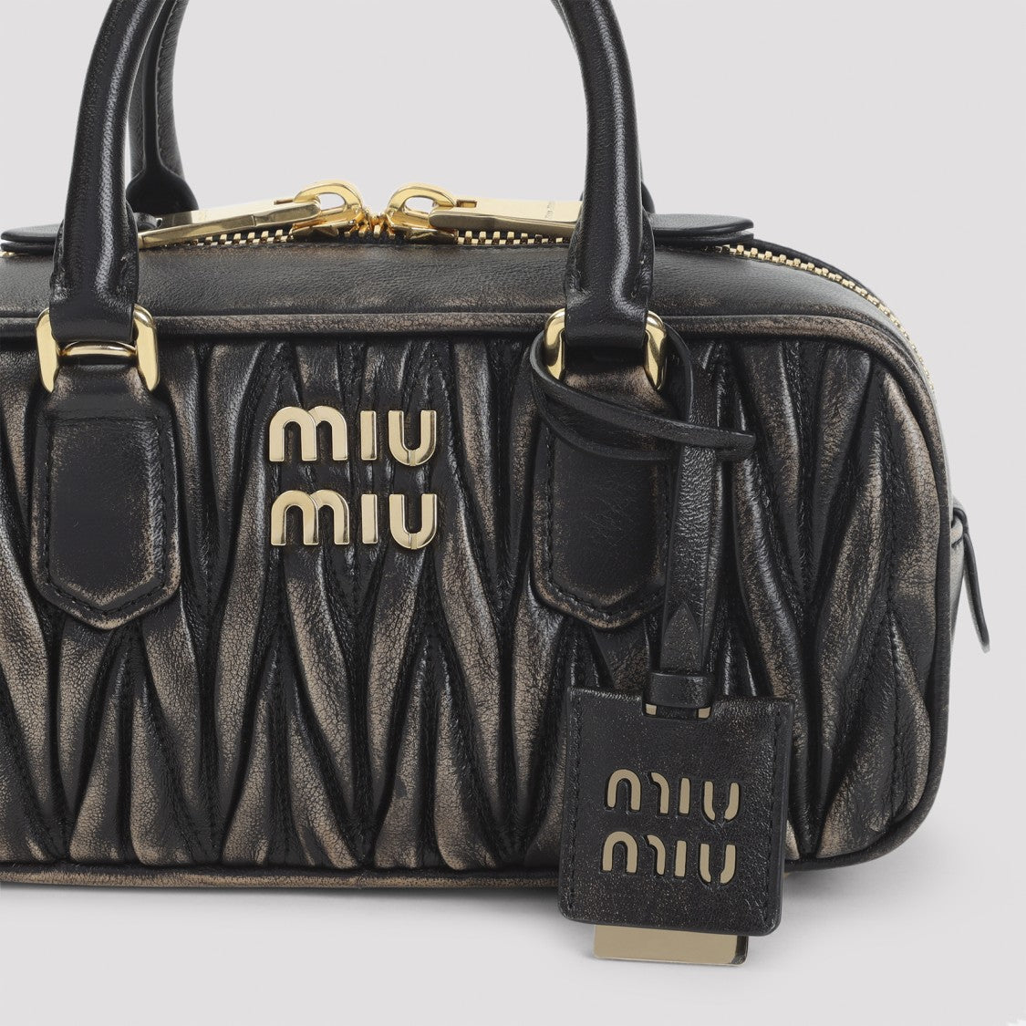 Miu Miu Brown Lamb Leather Shoulder Bag