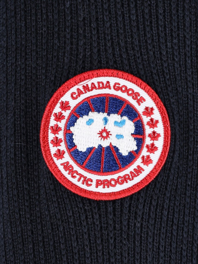 Canada Goose Navy Blue Hybridge Padded Wool Cardigan