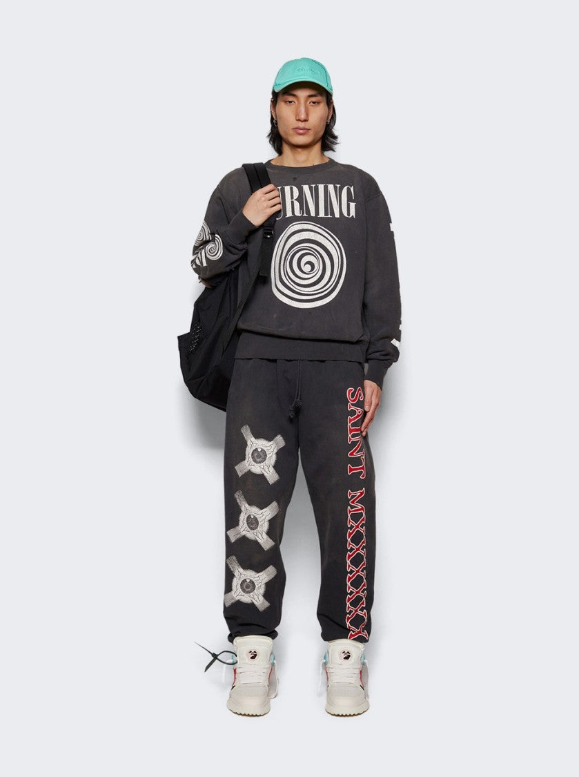 Saint Mxxxxxx Burning Crewneck Sweatshirt