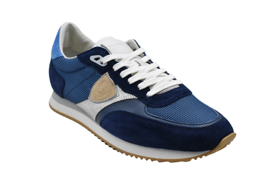 Philippe Model Blue Low Top Versatile Sleek Sneakers