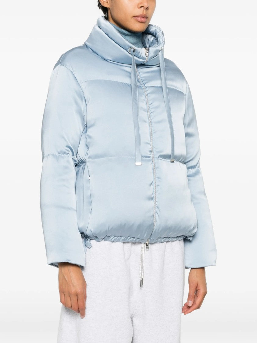 Herno Blue Shiny Finish Boxy Down Jacket