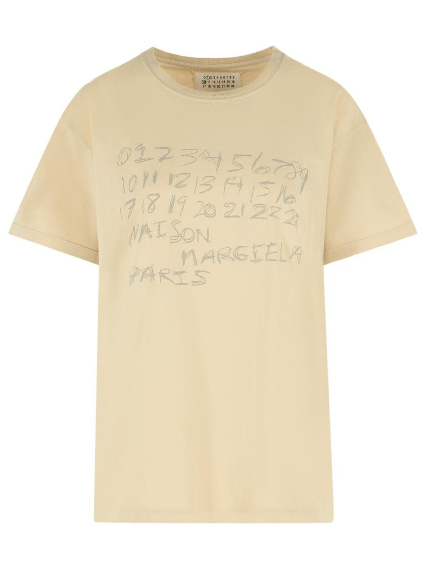 Maison Margiela Ivory Cotton T-Shirt