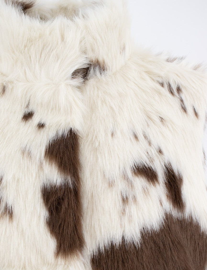 Mc2 Saint Barth Faux Fur Sleeveless Waistcoat