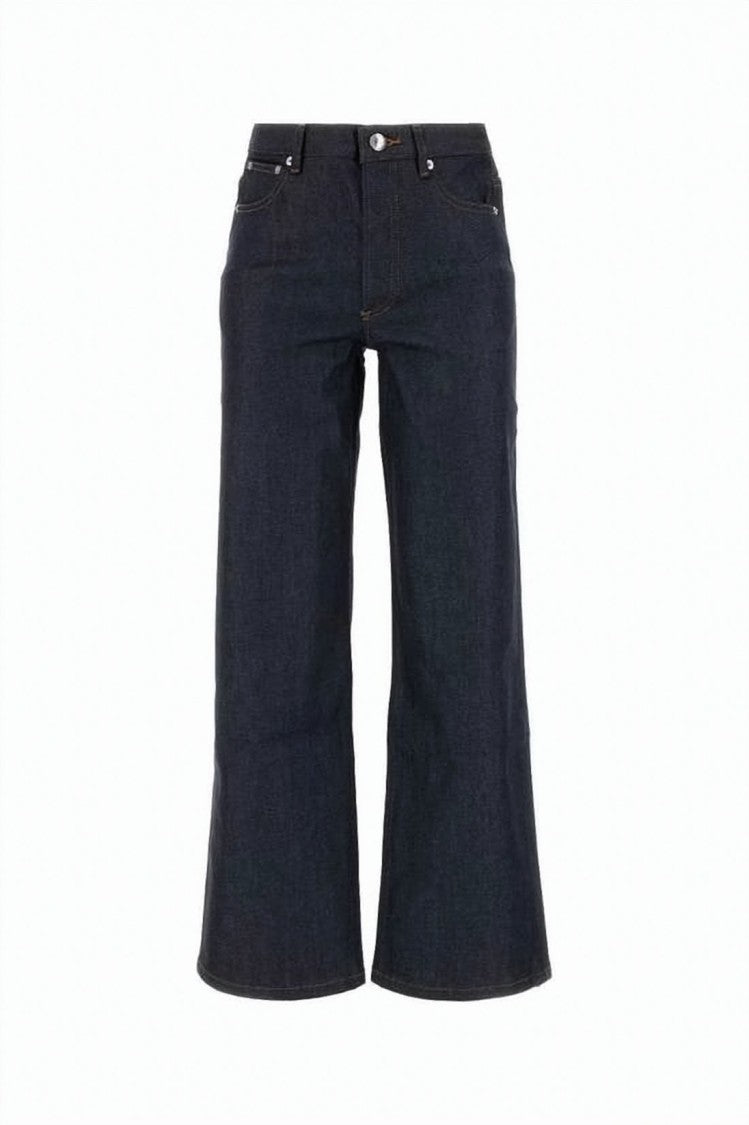 A.P.C. Cropped Flared Denim Pants With Classic Five-Pocket Design