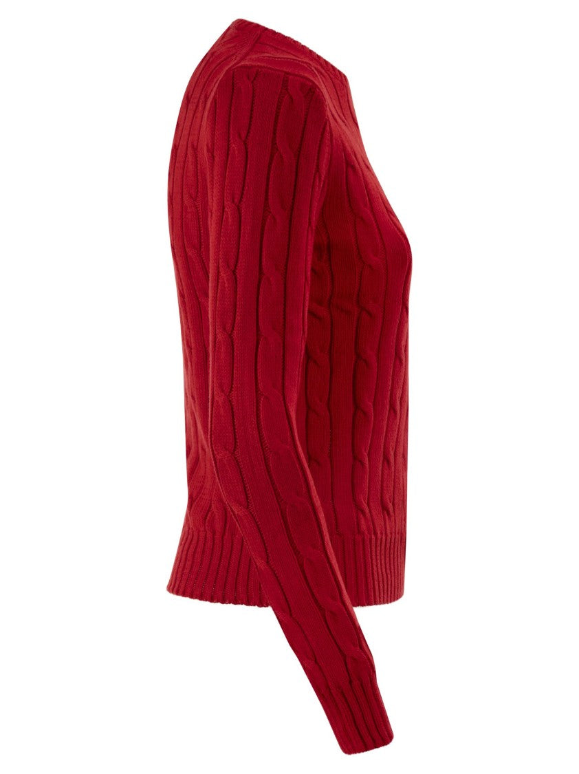 Polo Ralph Lauren Cotton Cable Knit Crew Neck Jumper