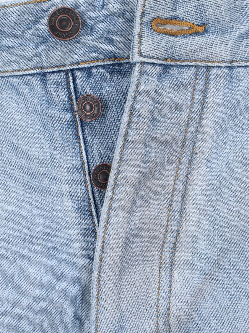 Balenciaga Deconstructed Light Blue Denim Jeans