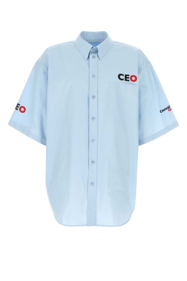 Balenciaga Light Blue Poplin Shirt