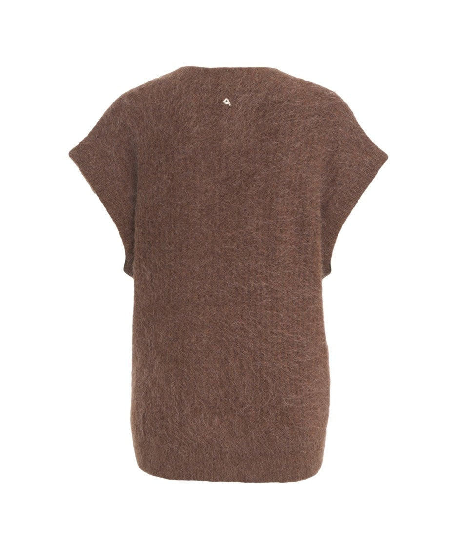 Cycle Knit Gilet With Deep V-Neck