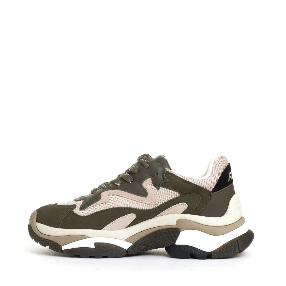 Ash Chunky Sneakers With Military Green