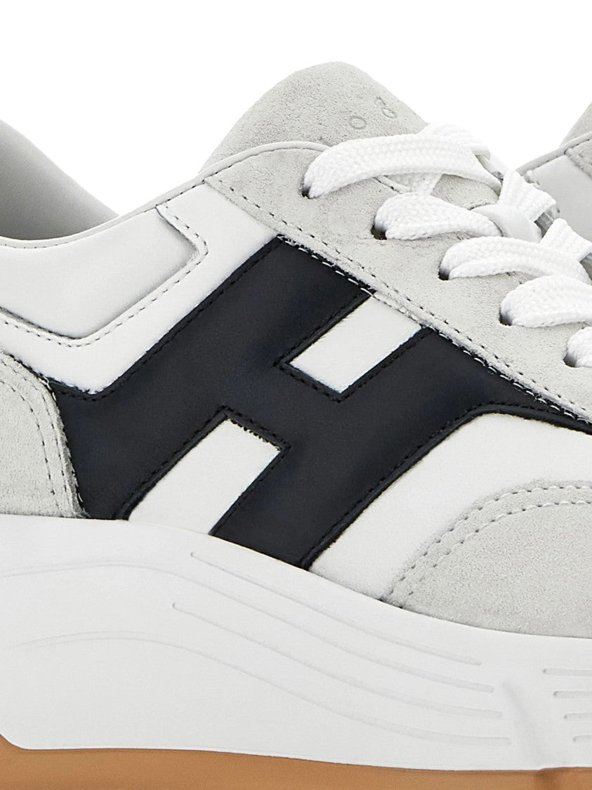 Hogan Black Low-Top Suede Leather H Sneakers