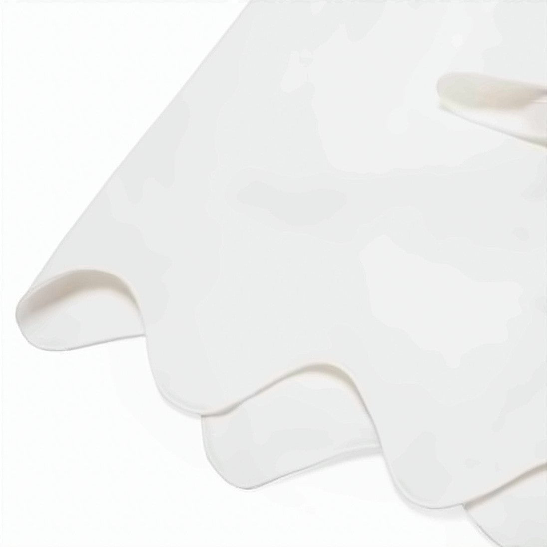 Nick Gear Wavy Hem White Cotton T-Shirt