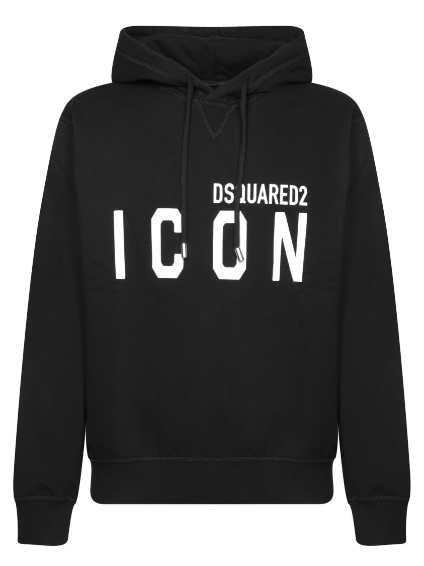 Dsquared2 Icon Logo Black Sweatshirt With Classic Hood