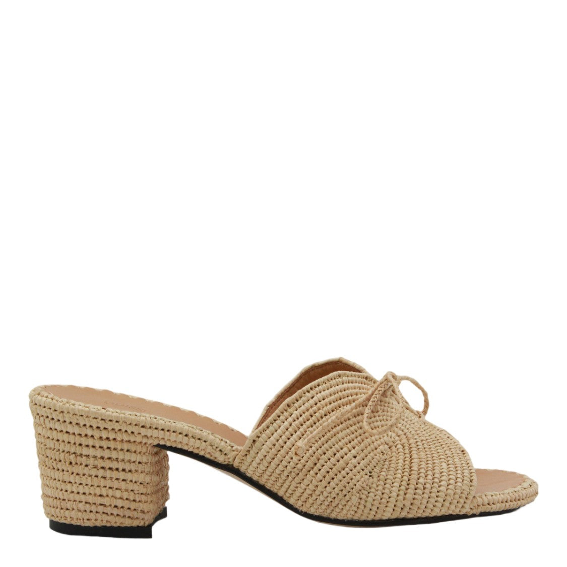 Odissi Woven Sandals With Rounded Toe And Bow Detail
