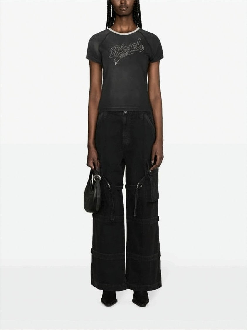 Diesel Fitted Short-Sleeve T-Shirt With Contrasting Trim