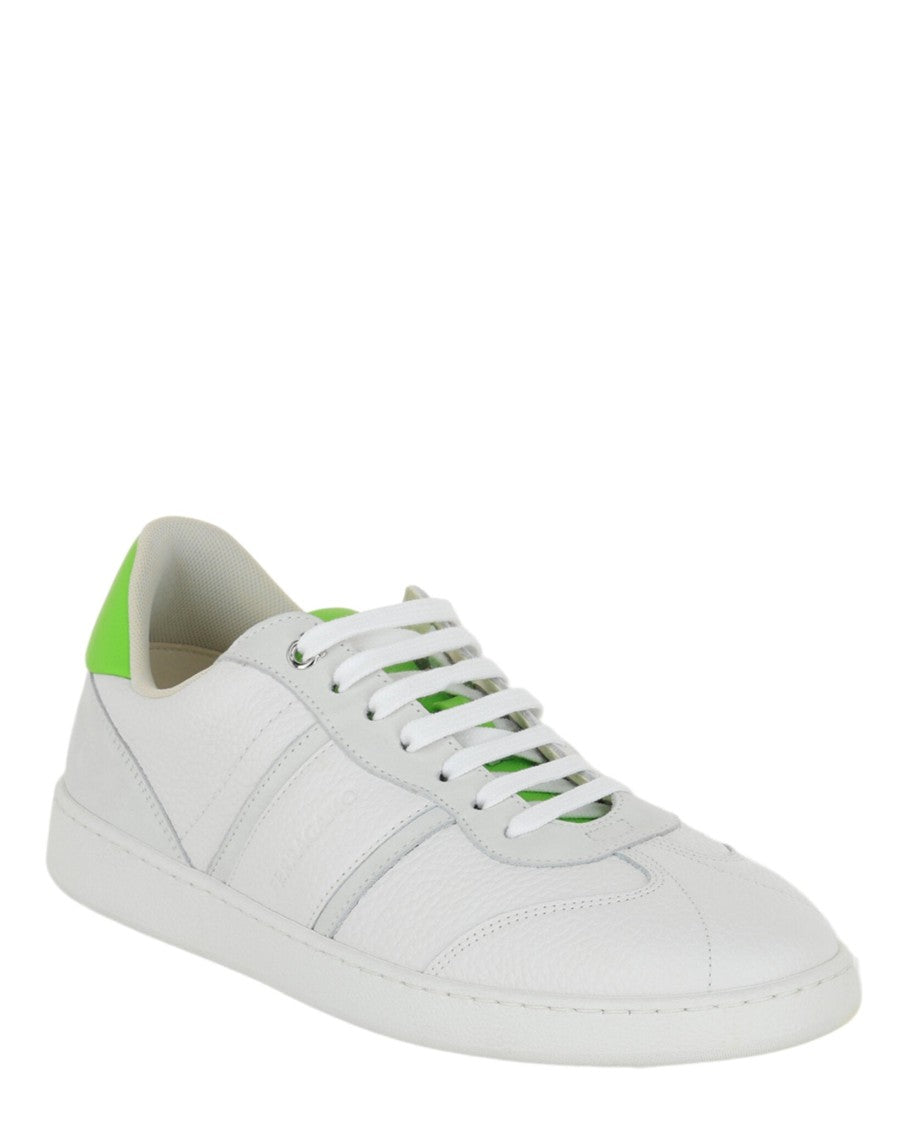 Ferragamo Achille 1 Leather Low-Top Sneakers