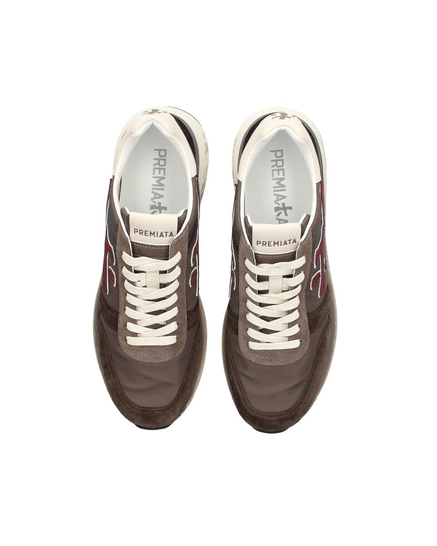 Premiata Brown Mick Leather Sneakers