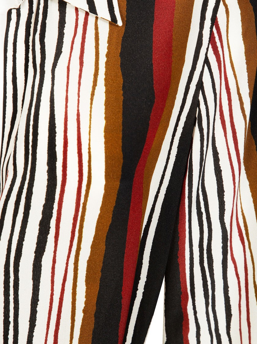 Max Mara Mstvanesio Striped Belted Shirt Dress