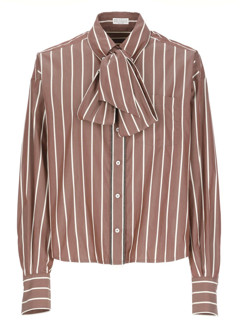 Brunello Cucinelli Shiny Trims Shirt