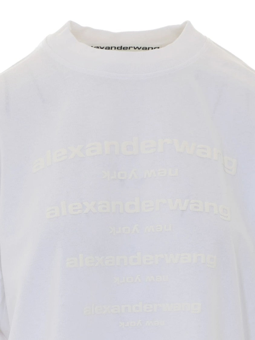 Alexander Wang White Oversized Logo Cotton T-Shirt