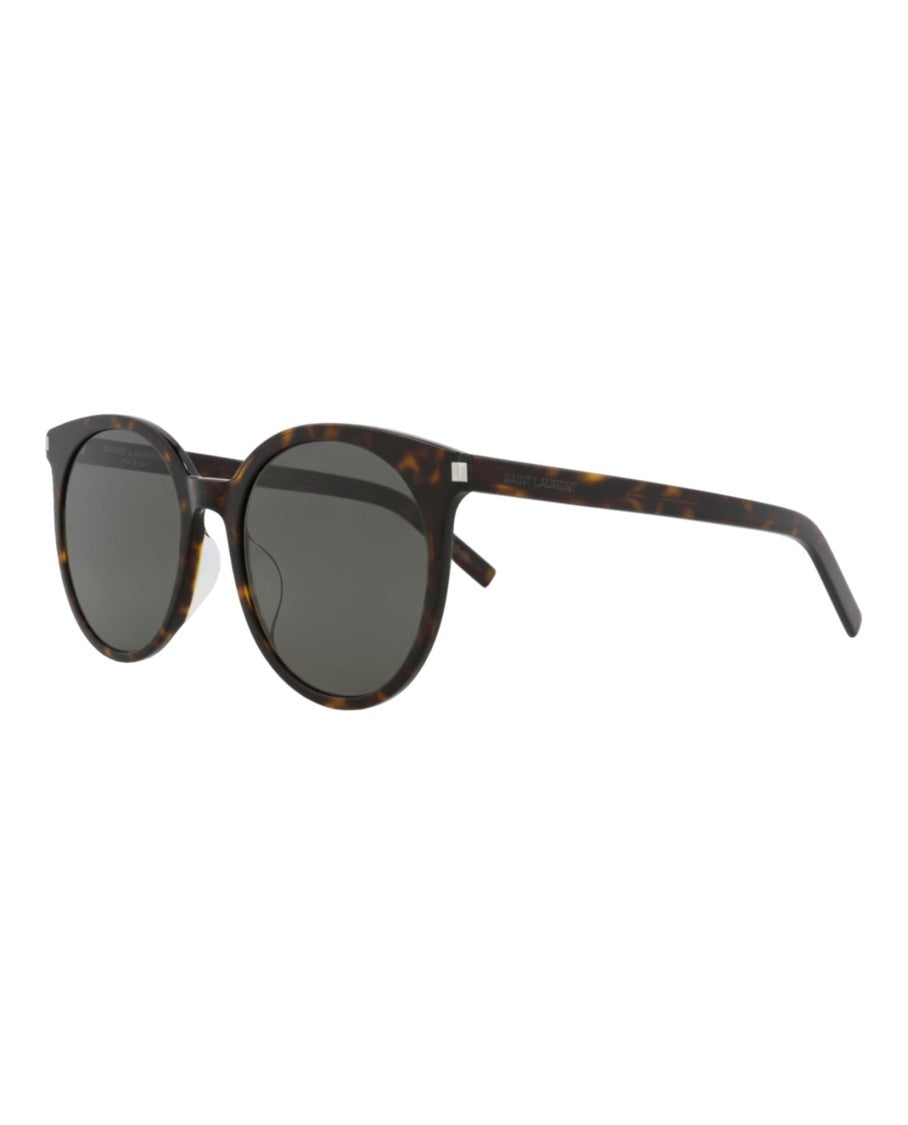 Saint Laurent Round Frame Tortoiseshell Acetate Sunglasses