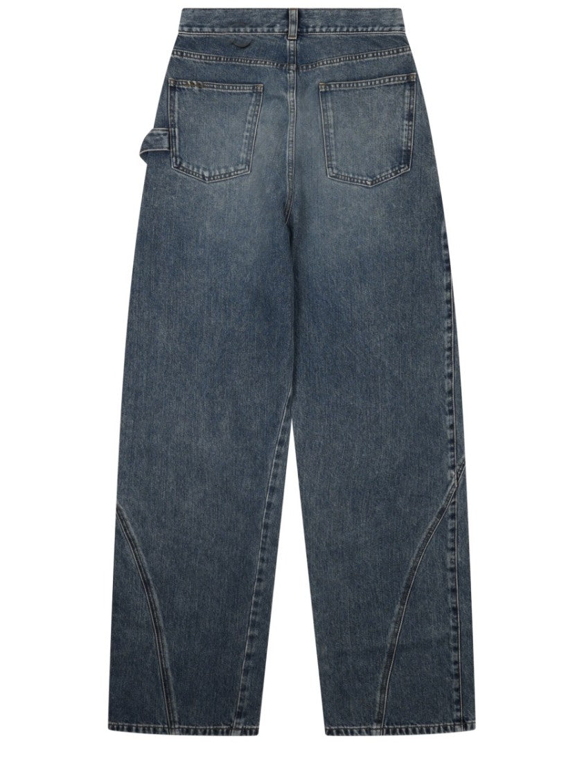 J. W. Anderson Wide-Leg Patch Logo Cotton Jeans