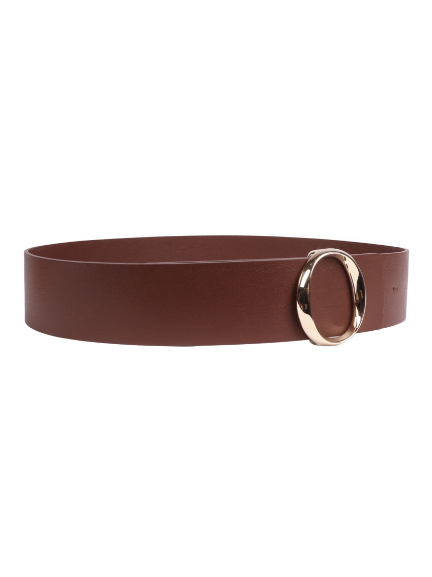 Claudio Orciani Wide Brown Circular Buckle Belt