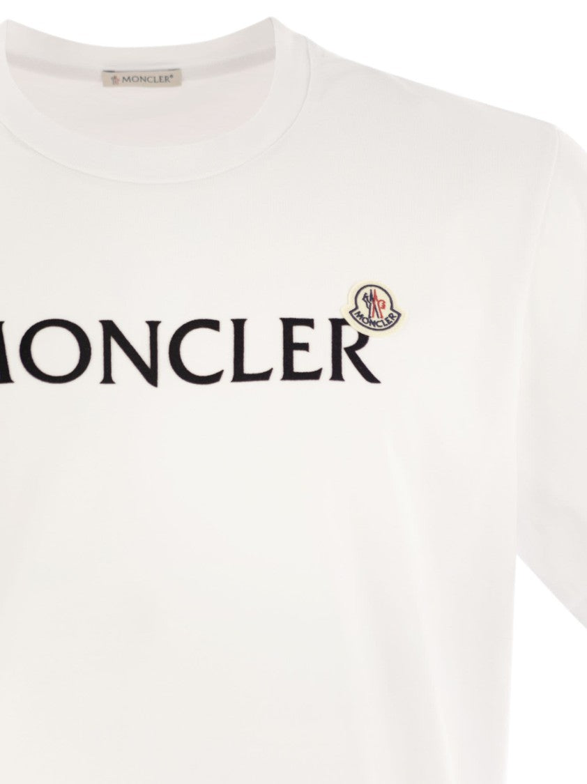 Moncler T-Shirt With Flocked Cotton Logo