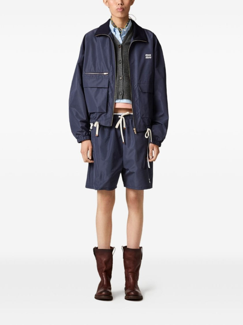 Miu Miu Boxy Cropped Front Zip Jacket