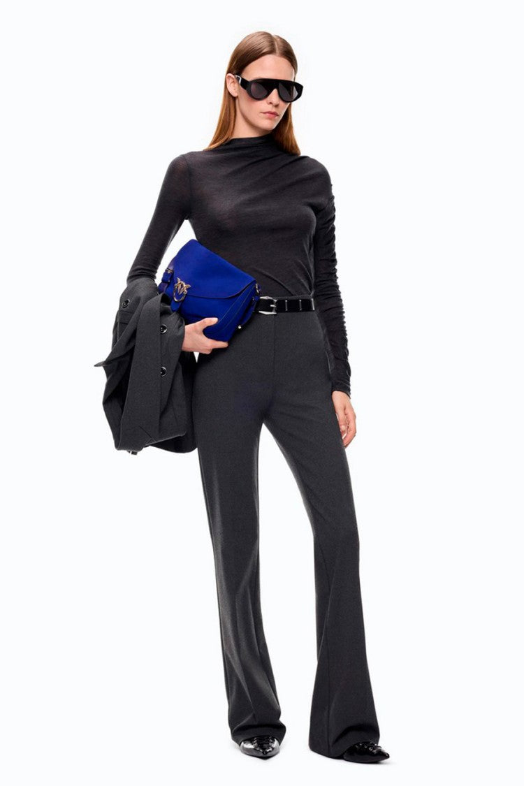 Pinko Grey Slim Flared Trousers