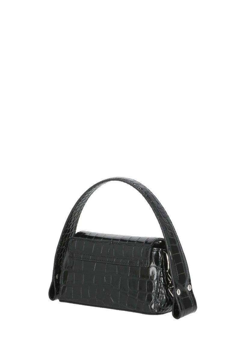 Vivienne Westwood Black Tortoiseshell Leather Orb Logo Shoulder Bag