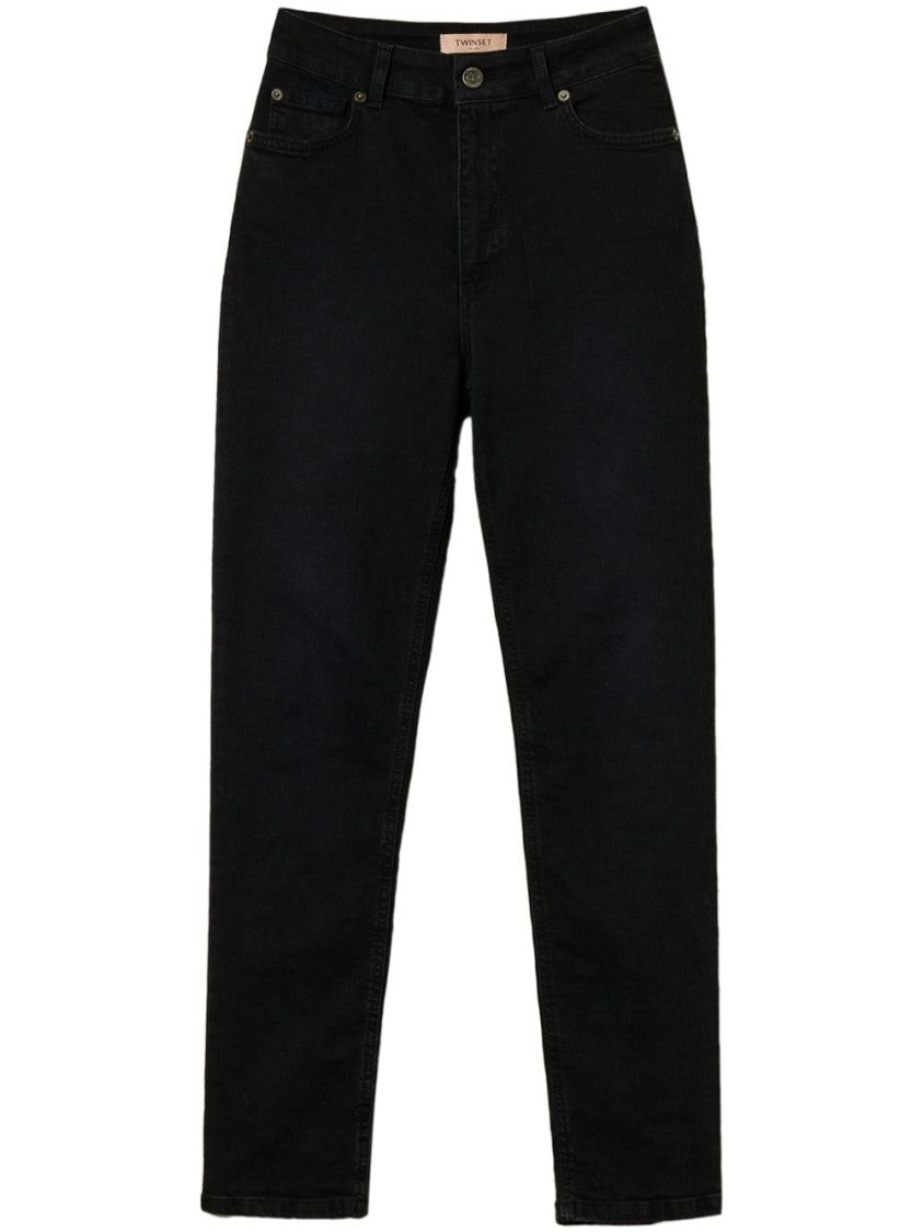 Twin-Set Slim Fit Black Jeans