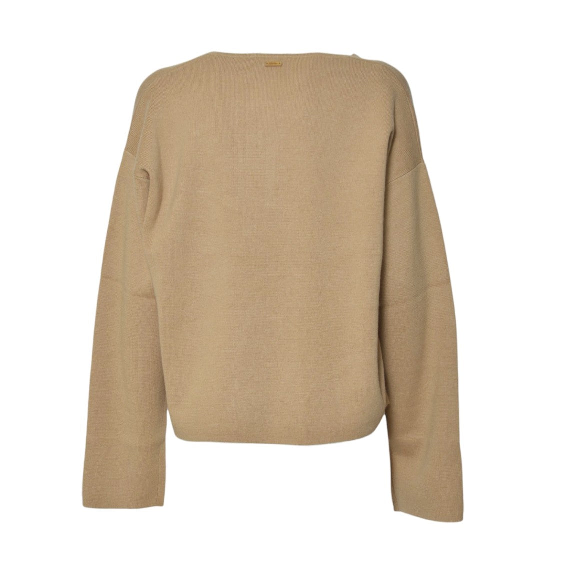 Max Mara Camel-Blend V-Neck Sweater With Chest Pocket
