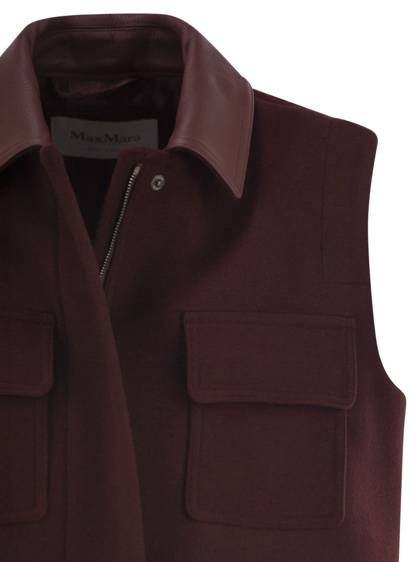 Max Mara Aeroso1234 Long Waistcoat In Wool, Alpaca And Cashmere