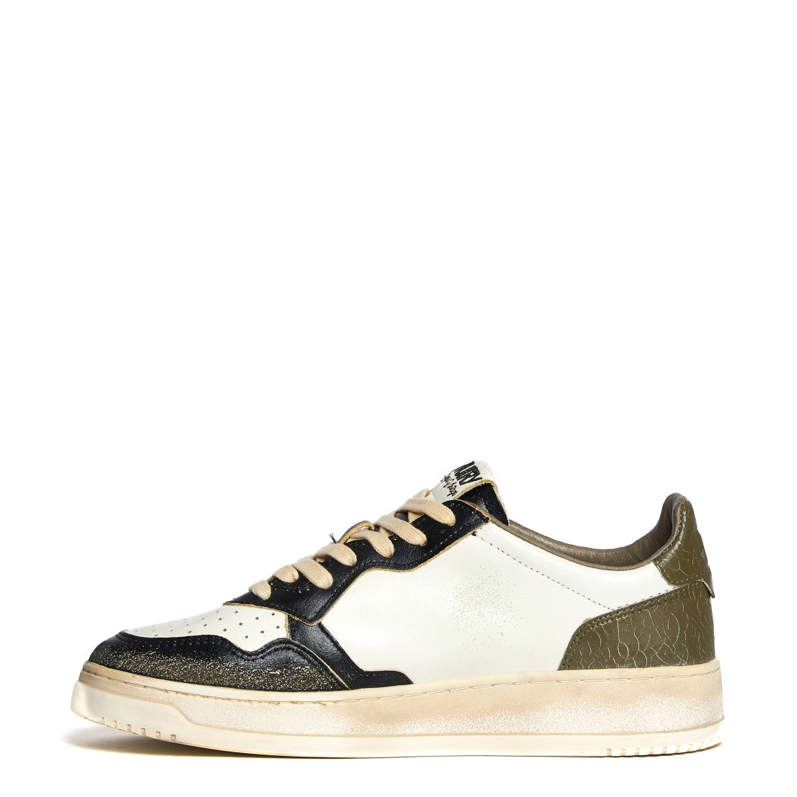 Autry Vintage Leather Low-Top Sneakers With Artisanal Detailing