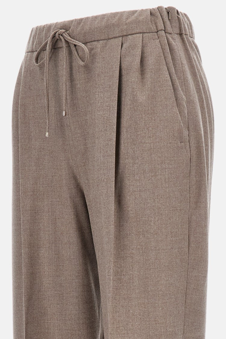 Max Mara Soft-Cut Trousers With Pleats And Drawstring Waist