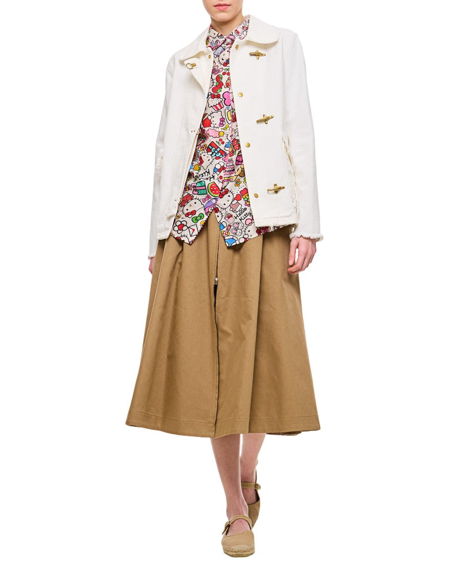 Fay Boxy-Fit Cotton Jacket With Three-Hook Fastening