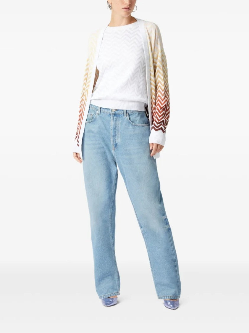 Missoni Gradient Zigzag Pattern Cardigan